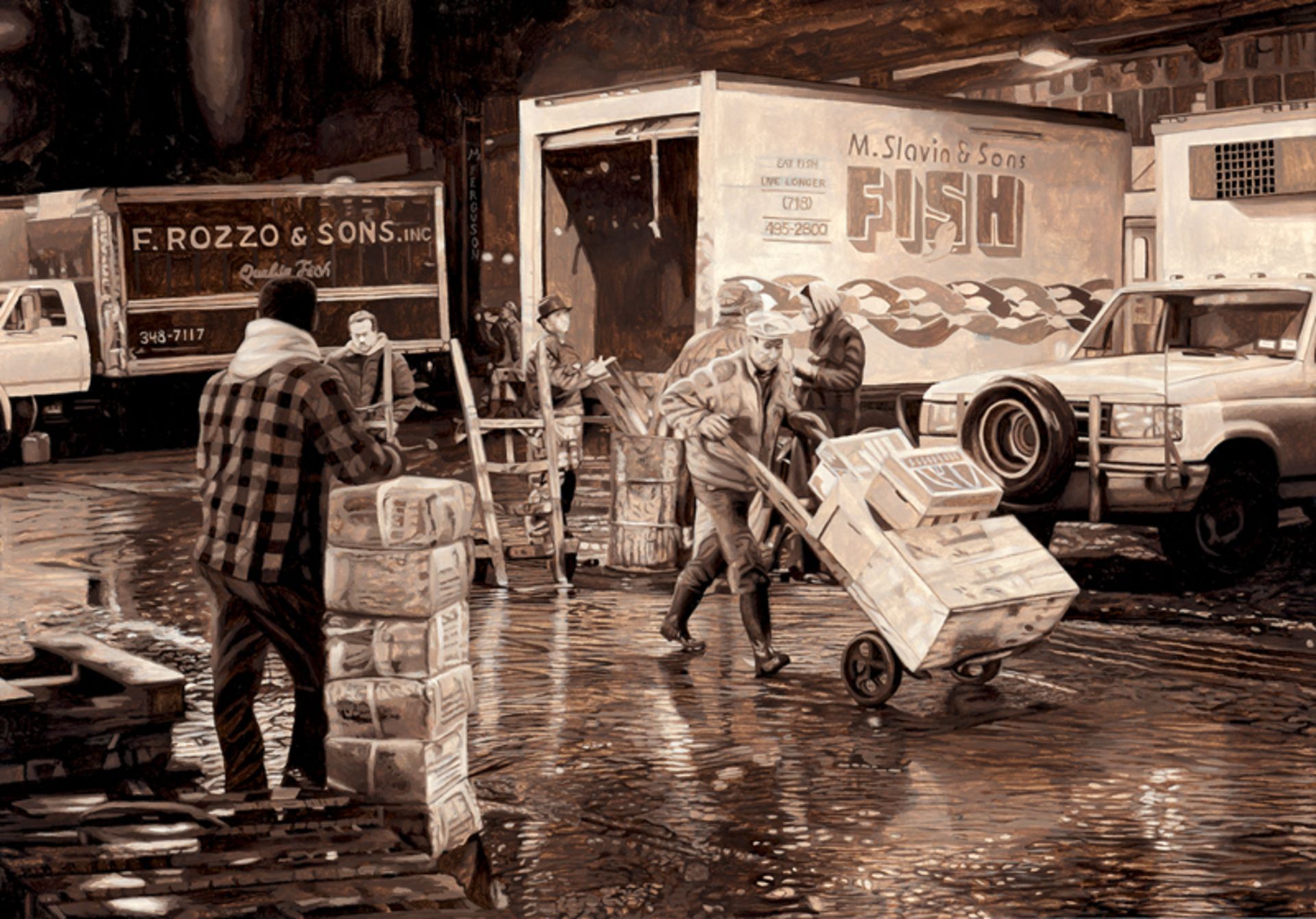 Ferguson, Max: Fulton Street Fish Market, New York