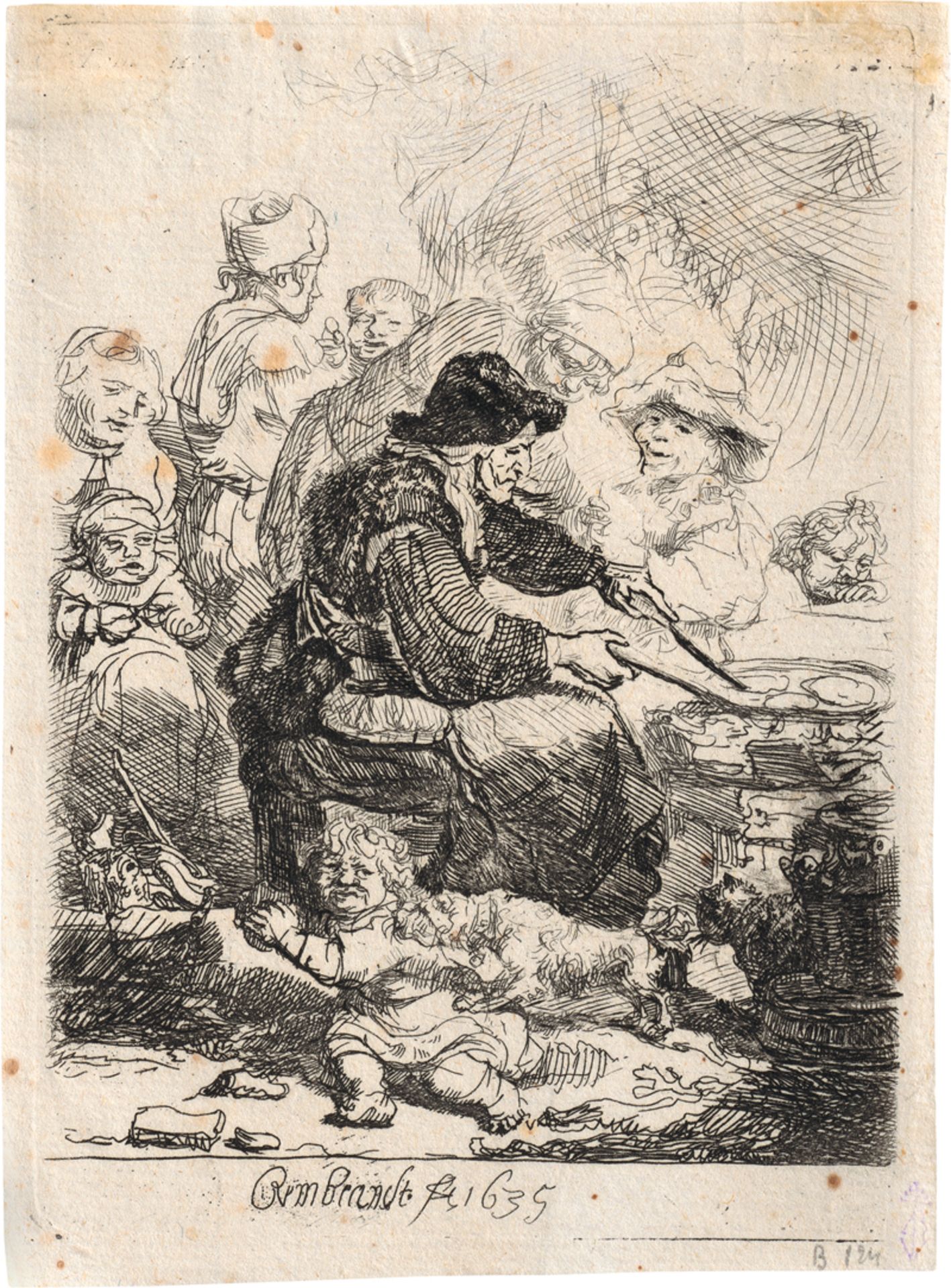 Rembrandt Harmensz. van Rijn: Die Pfannenkuchenbäckerin