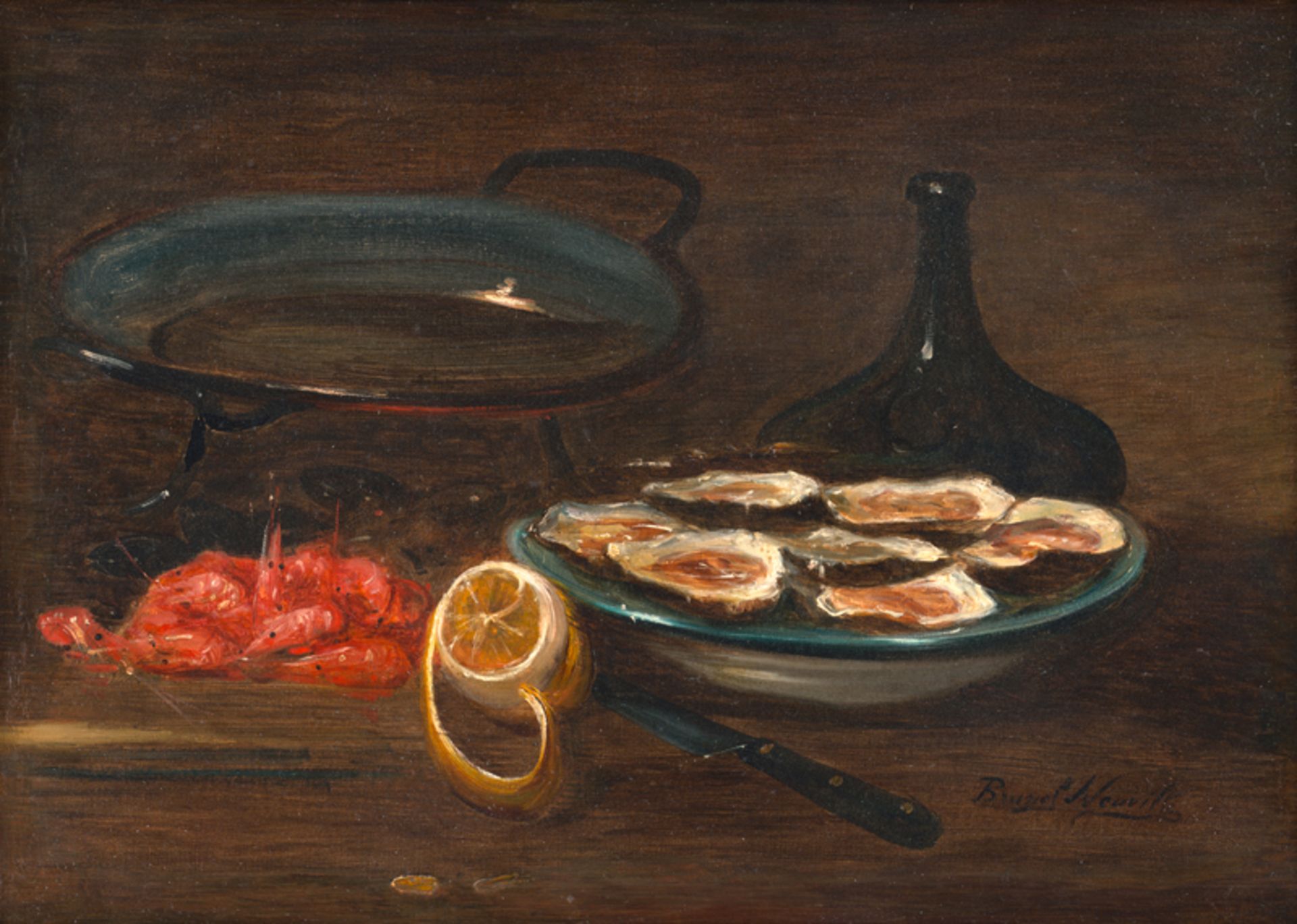 Brunel de Neuville, Alfred Arthur: Austern, Crevetten und Zitrone