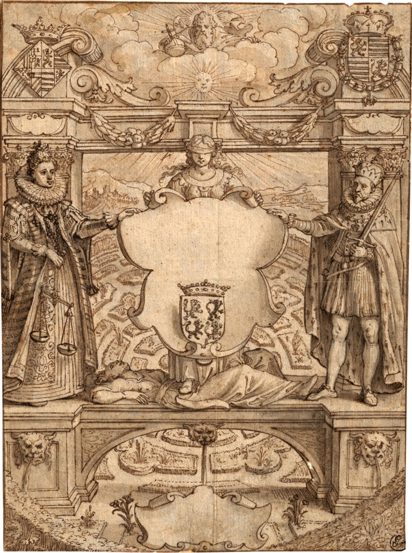 Jode I, Pieter de - zugeschrieben: Erzherzog Albrecht VII. und Isabella Clara Eugenia von S...