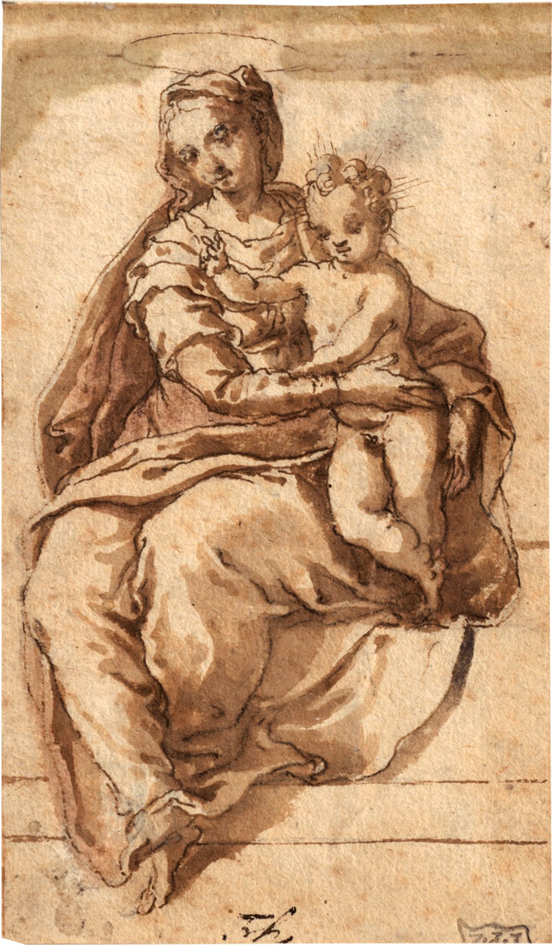 Marchetti, Marco - zugeschrieben: zugeschrieben. Madonna mit Kind, sitzend