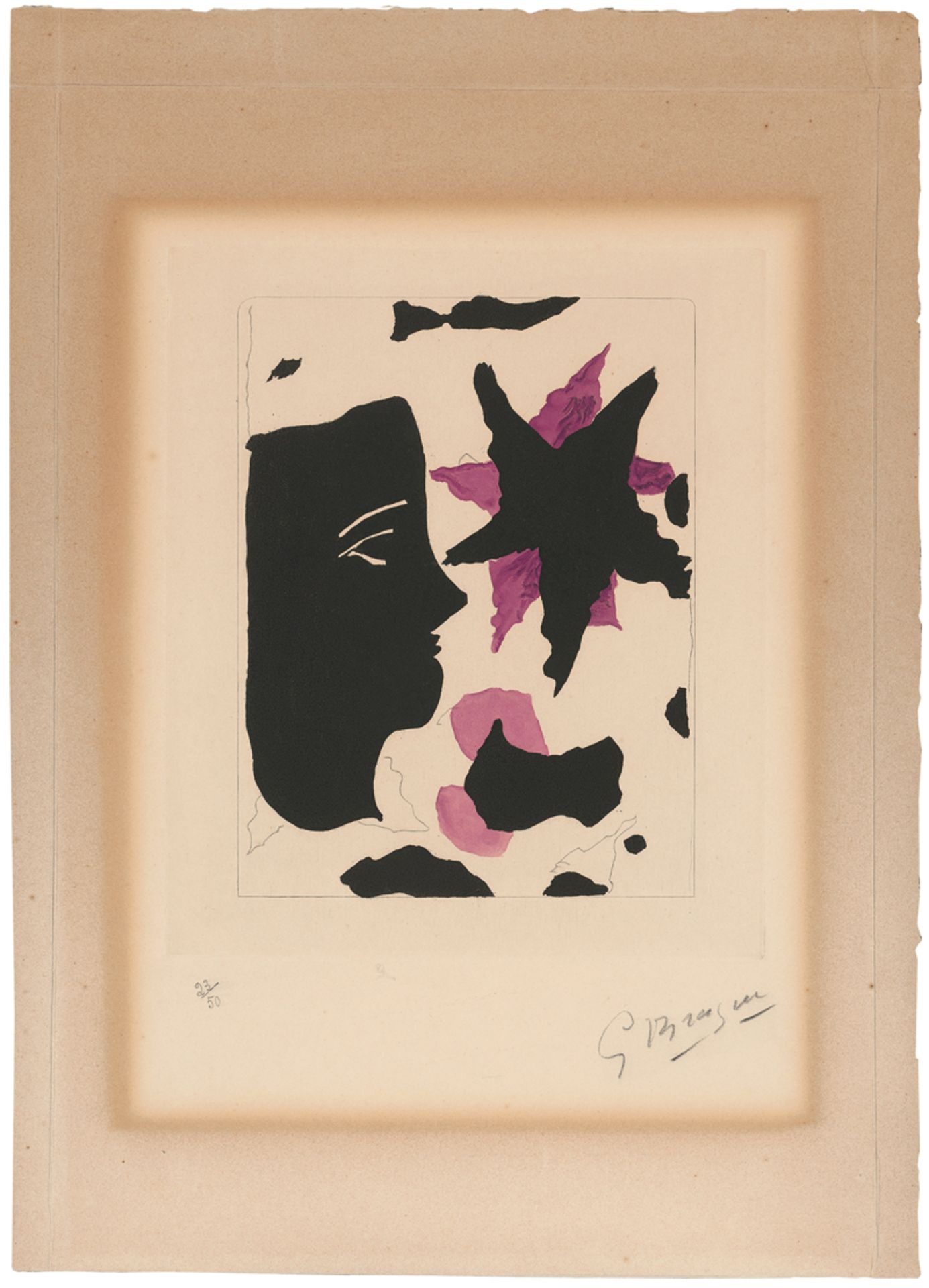 Braque, Georges: Tête en profil et l'étoile