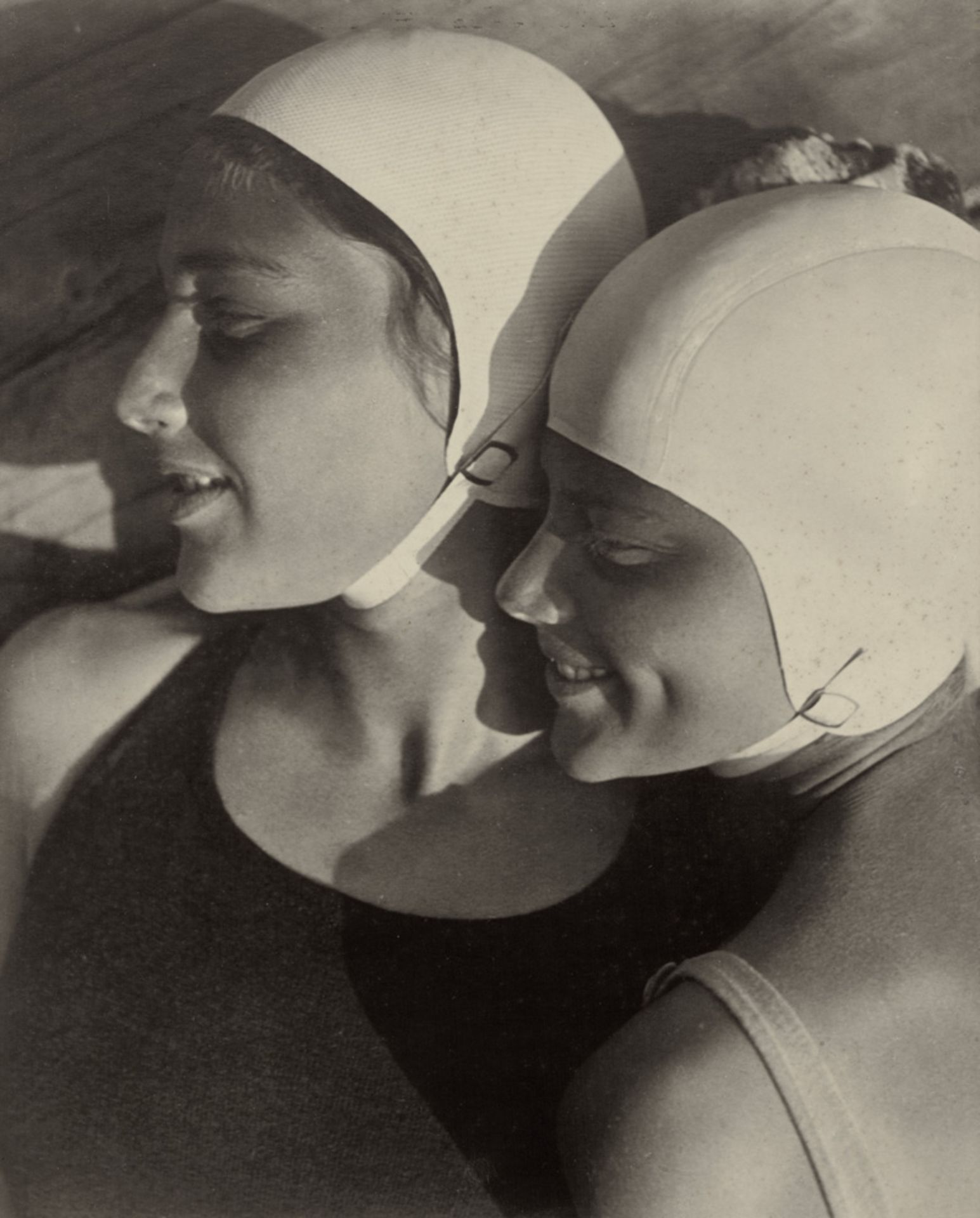 Unknown Photographer: Two girls in bathing caps