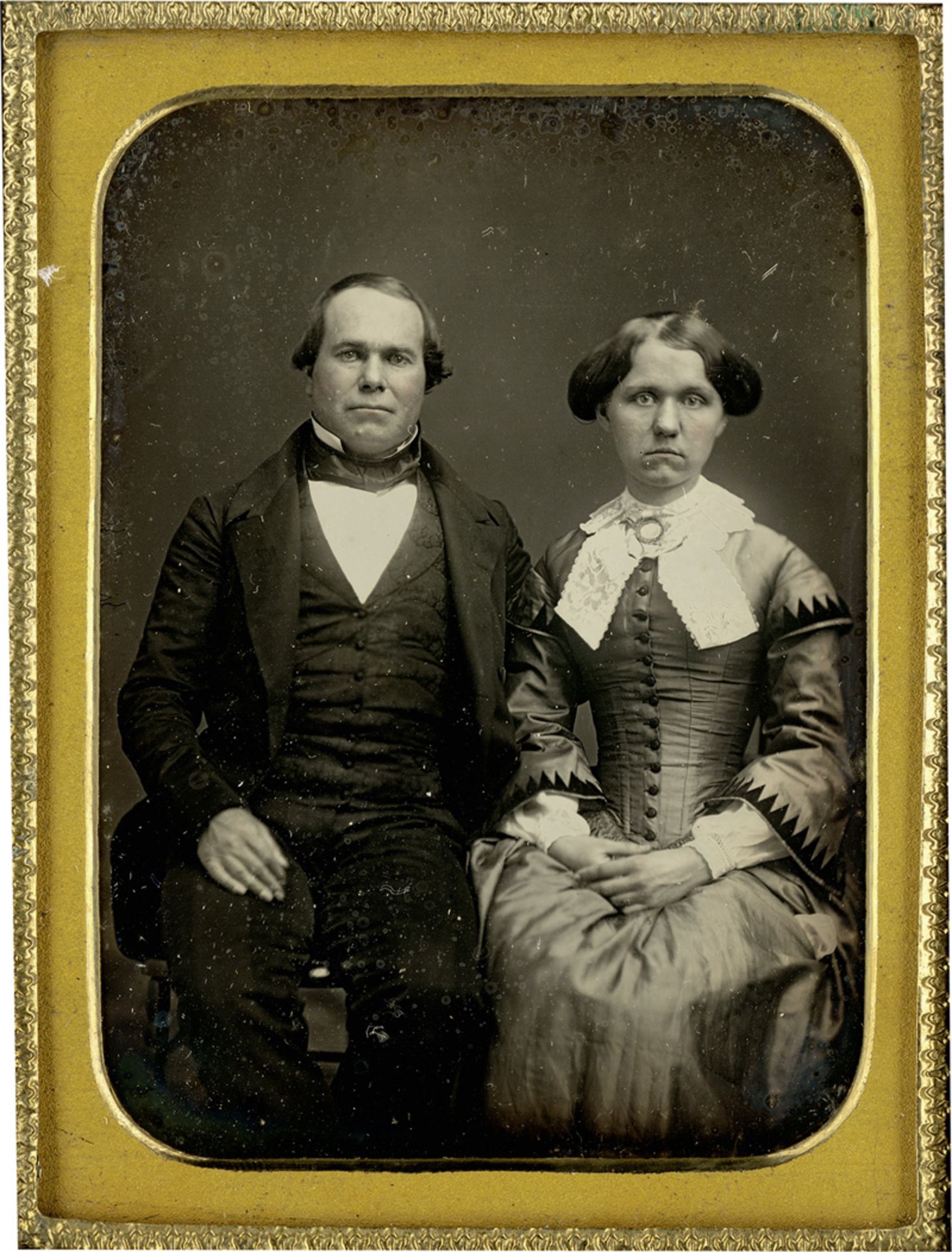 Daguerreotypes & Ambrotypes: Portraits of husband and wife - Image 2 of 2