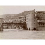 Ermakov, Dimitri N.: The old Tbilisi, the bridge on the river Mtkvari, the Ta...