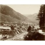 Braun, Adolphe: Construction of the Gotthardbahn near Airolo and Lugano