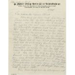 Loerke, Oskar: Brief an Friedrich Schnack