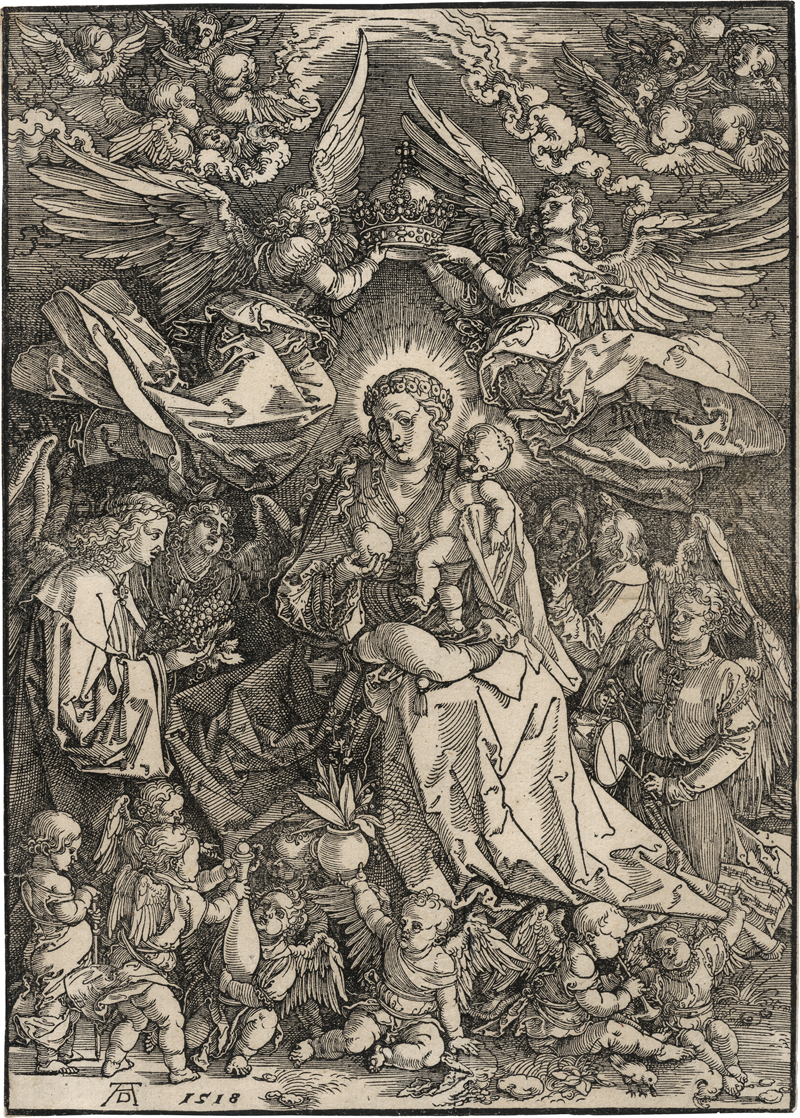 Dürer, Albrecht: Maria als Königin der Engel (Maria von zwei Engeln gekrö...