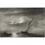 Ploos van Amstel, Cornelis: Seestück mit Sonnenaufgang; Nächtliches Seestück