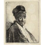 Rembrandt Harmensz. van Rijn: Mann mit Schnurrbart und turbanartiger Mütze