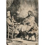 Rembrandt Harmensz. van Rijn: Christus in Emmaus (Kleine Platte)