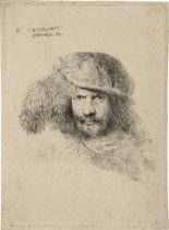 Castiglione, Giovanni Benedetto: Bärtiger Mann mit Federhut (Porträt des Gian Lorenzo Ber...