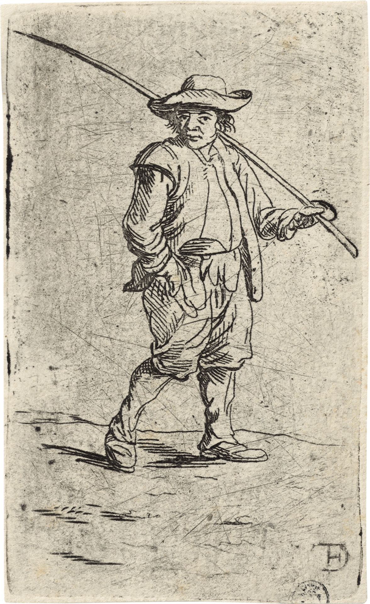Teniers II, David - nach: Mann mit Angelrute auf der Schulter