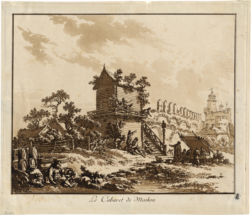 Le Prince, Jean-Baptiste: Le Cabaret de Moskou; Vue des Environs de Nerva