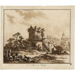 Le Prince, Jean-Baptiste: Le Cabaret de Moskou; Vue des Environs de Nerva