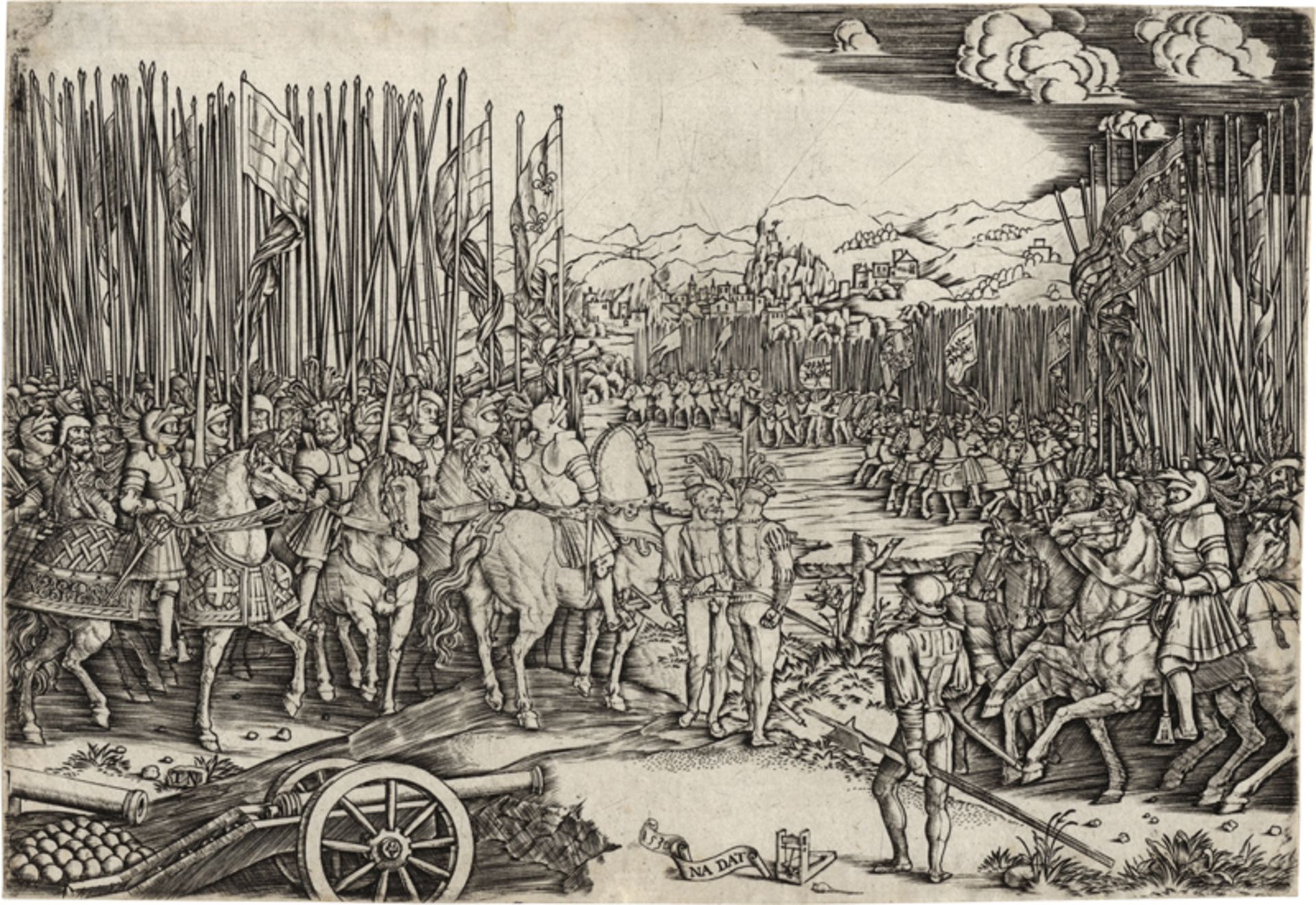 Monogrammist NA DAT: Die beiden Armeen in der Schlacht bei Ravenna