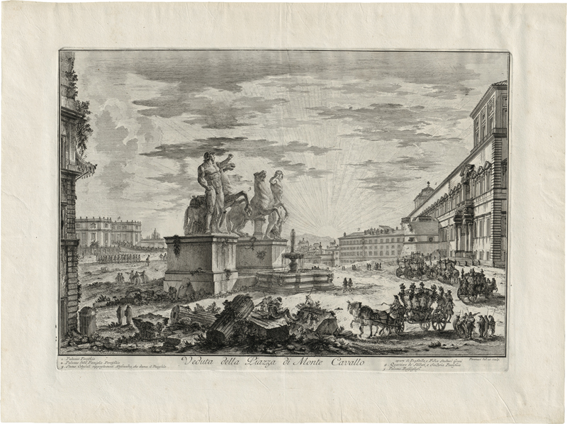 Piranesi, Giovanni Battista: Veduta della Piazza di Monte Cavallo