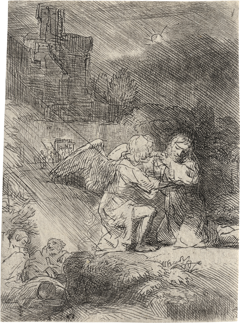 Rembrandt Harmensz. van Rijn: Christus am Ölberg