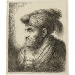 Castiglione, Giovanni Benedetto: Der Mann mit Bart und Turban, nach links