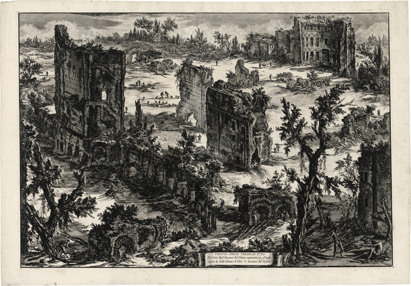 Piranesi, Giovanni Battista: Veduta delle Terme di Tito