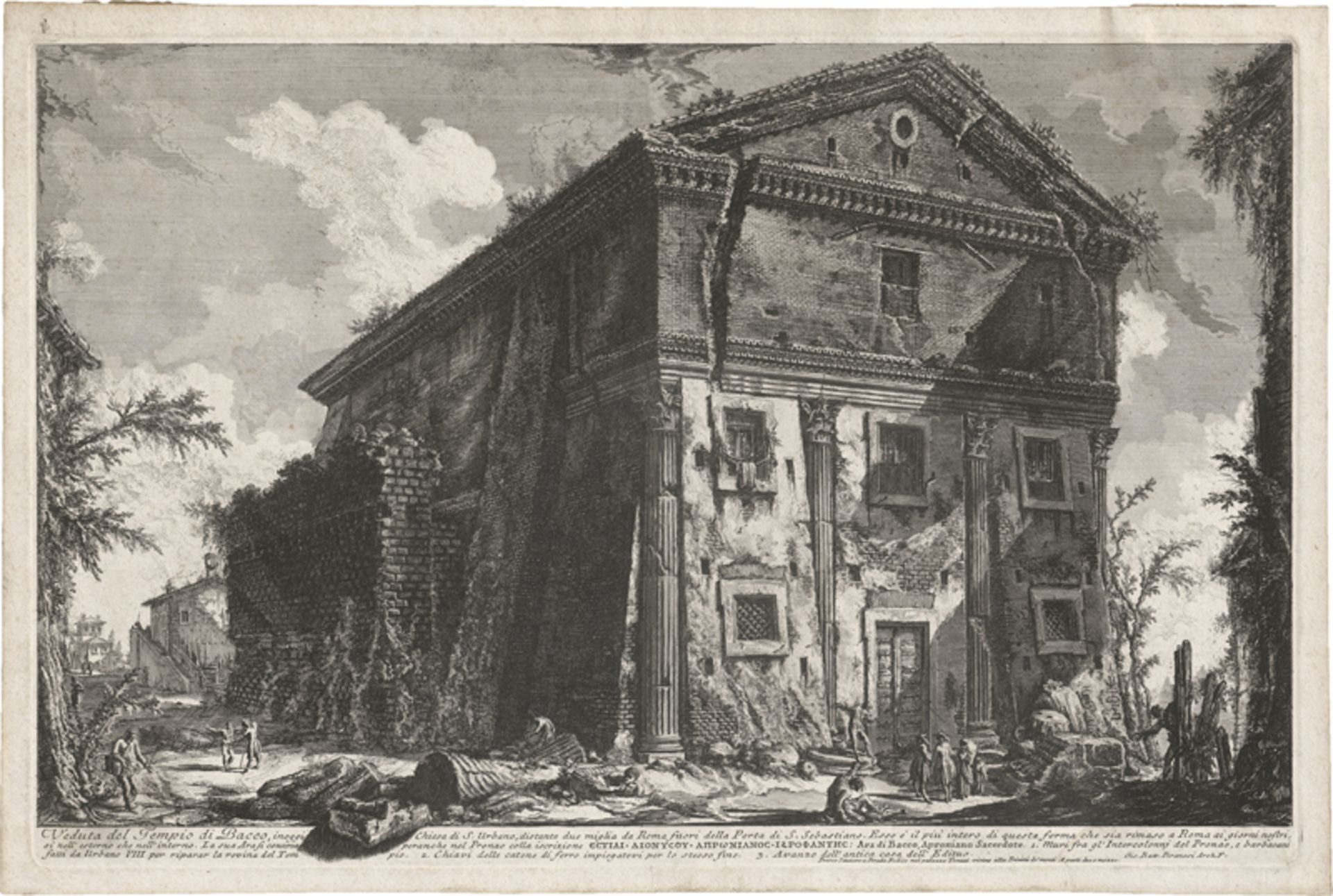 Piranesi, Giovanni Battista: Veduta del Tempio di Bacco