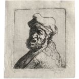 Rembrandt Harmensz. van Rijn: Schreiender Mann im gestickten Mantel