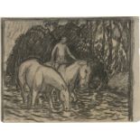 Hofmann, Ludwig von: Reiter mit zwei Pferden