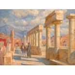 Budtz-Møller, Carl: Zwei Italiener im Gespräch in den Ruinen Pompejis
