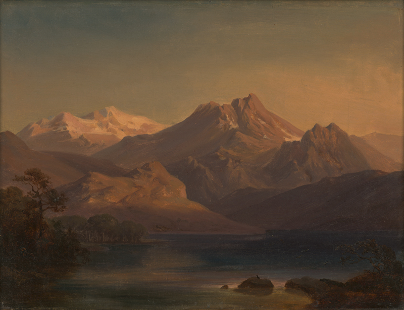 Deutsch: 1846. Alpenlandschaft mit See