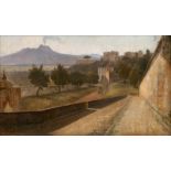 Französisch: um 1840. Blick von Portici über die Campagna auf den Ves...