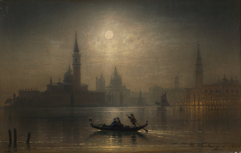 Heilmayer, Karl: Vollmond über der Lagune von Venedig