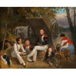 Österreichisch: um 1830. Französische Grenadiere bei der Rast