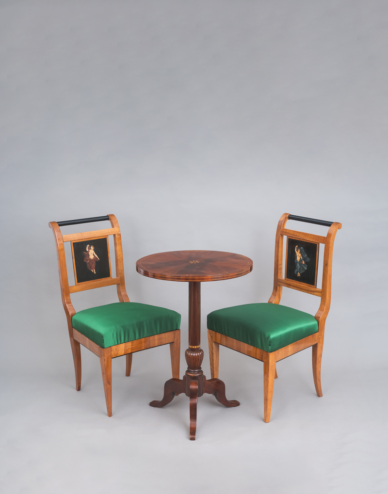 Biedermeier Stuhl: Ein Paar Empire Stühle