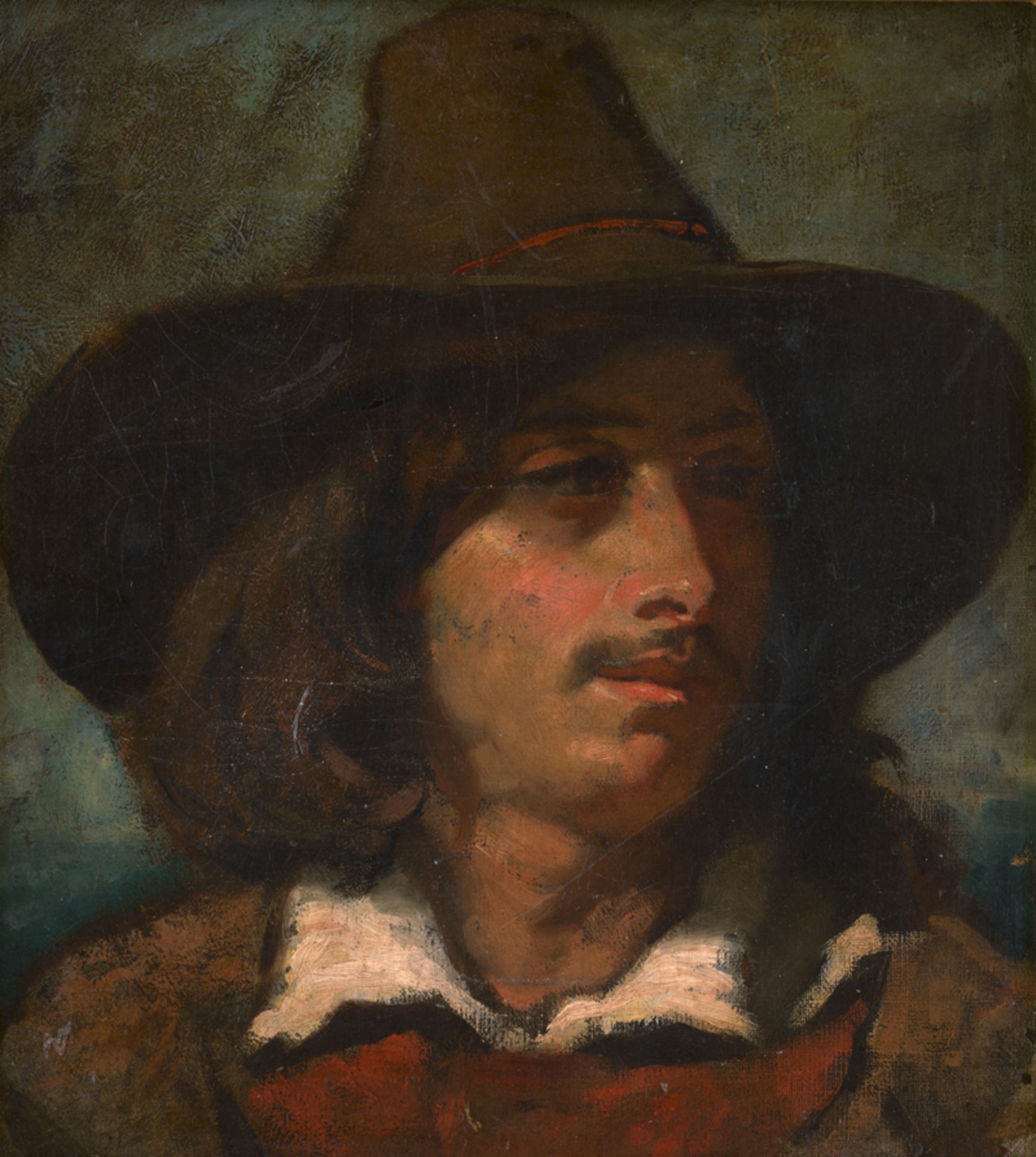 Mützel, Maximilian A.: Bildnis eines jungen römischen Bauern mit hohem Hut