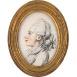Carvelle, Jean-Baptiste - Schule: Miniatur Portrait eines jungen Mannes mit gepuderter Per...