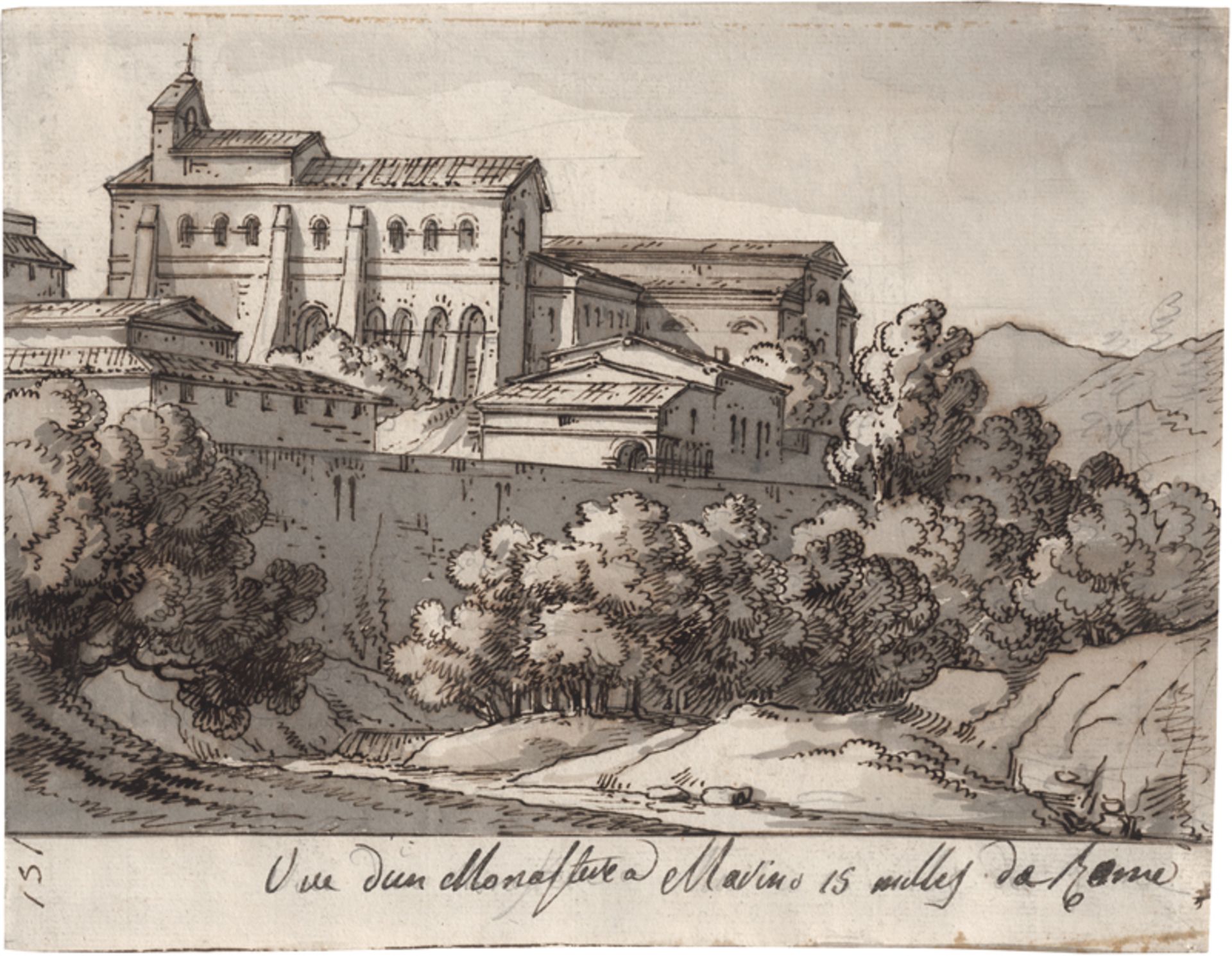 Französisch: um 1810. Blick auf das Kloster Santissimo Rosario in Mar...