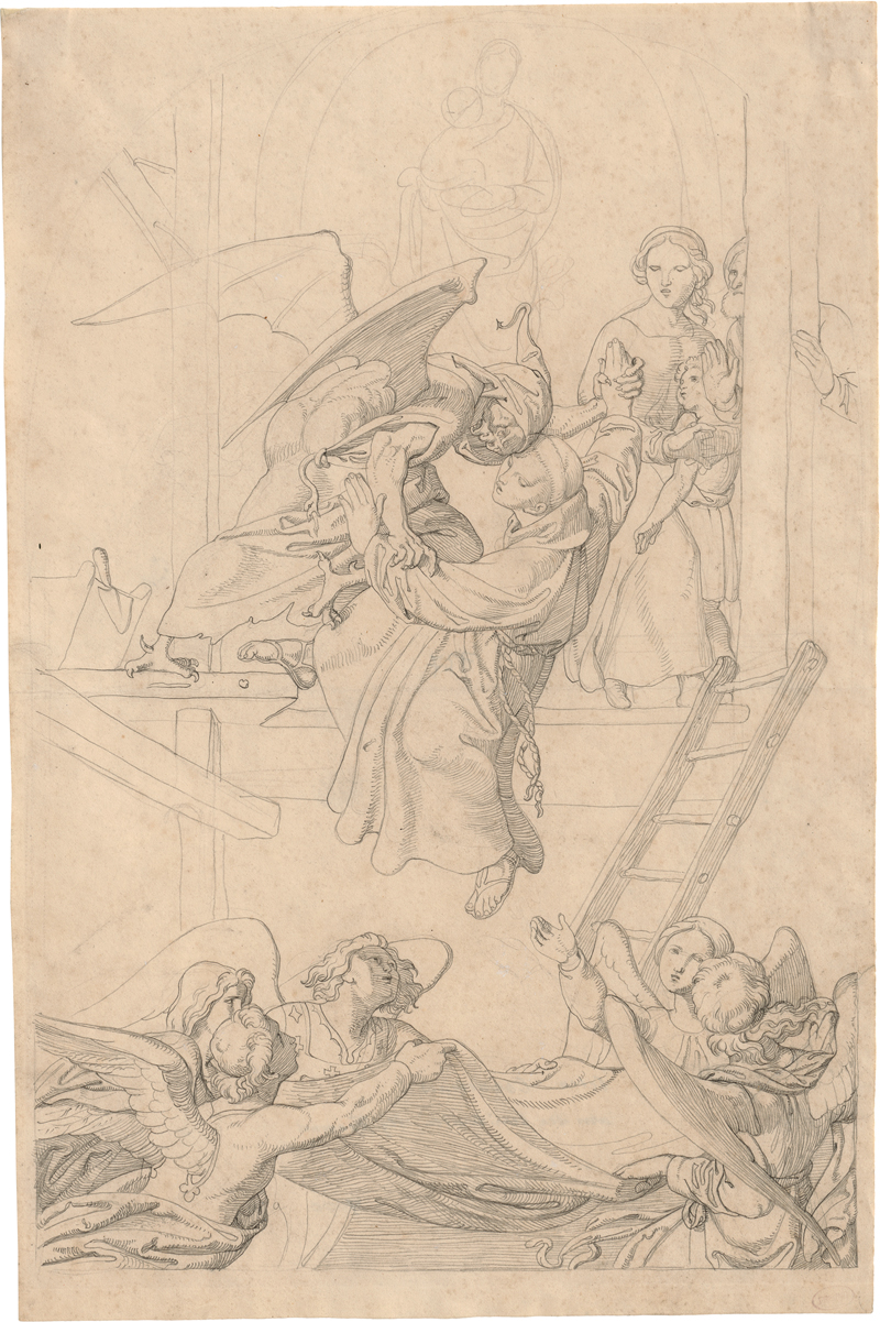 Nazarenischer Künstler: um 1830. Das Wunder des Beato Angelico