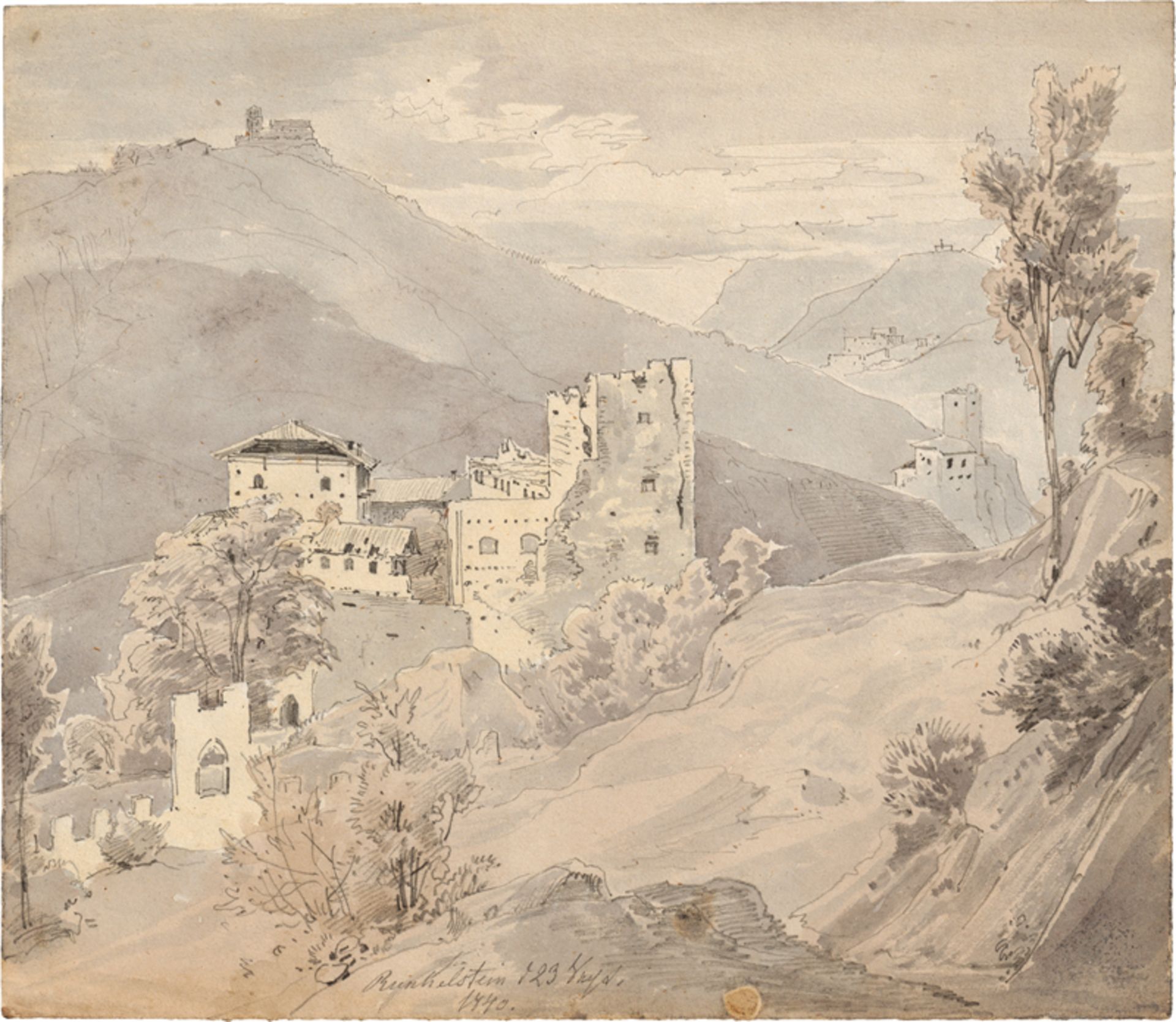 Ahlborn, August Wilhelm Julius: Ansicht von Burg Runkelstein bei Bozen