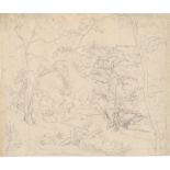 Rohden, Johann Martin von: Waldstück mit Blick auf Tivoli