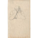 Führich, Joseph von: Bildnis des Künstlers Adolf Zimmermann, sinnierend