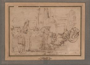 Rembrandt Harmensz. van Rijn - Schu...: Szene aus dem Alten Testament
