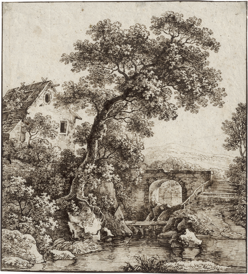 Dillis, Johann Georg von: Flusslandschaft mit Mühle