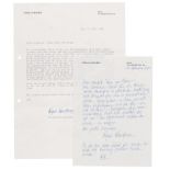 Krautheimer, Richard: Masch. Brief m. U. und eigenh. Brief m. U. 2 S.