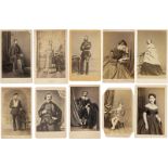 Cartes-de-visite Album: A large cdv collection of portraits, landscapes and vill...