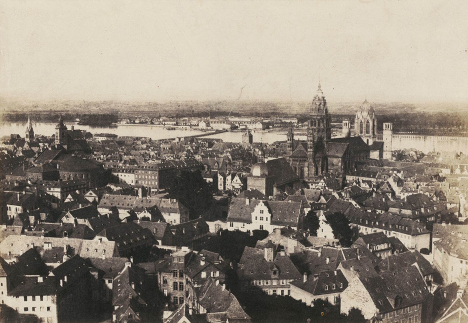 Marville, Charles: View of Mainz from St. Stephan 
