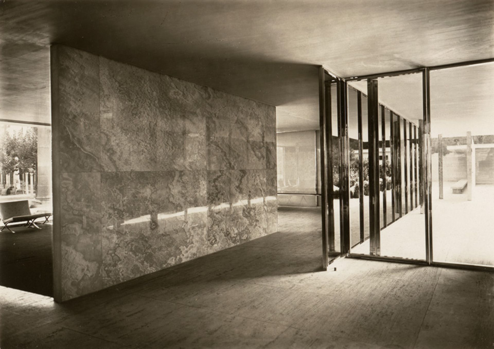 Architecture & Design: Interior of the German Pavilion at the World's Fair in B...