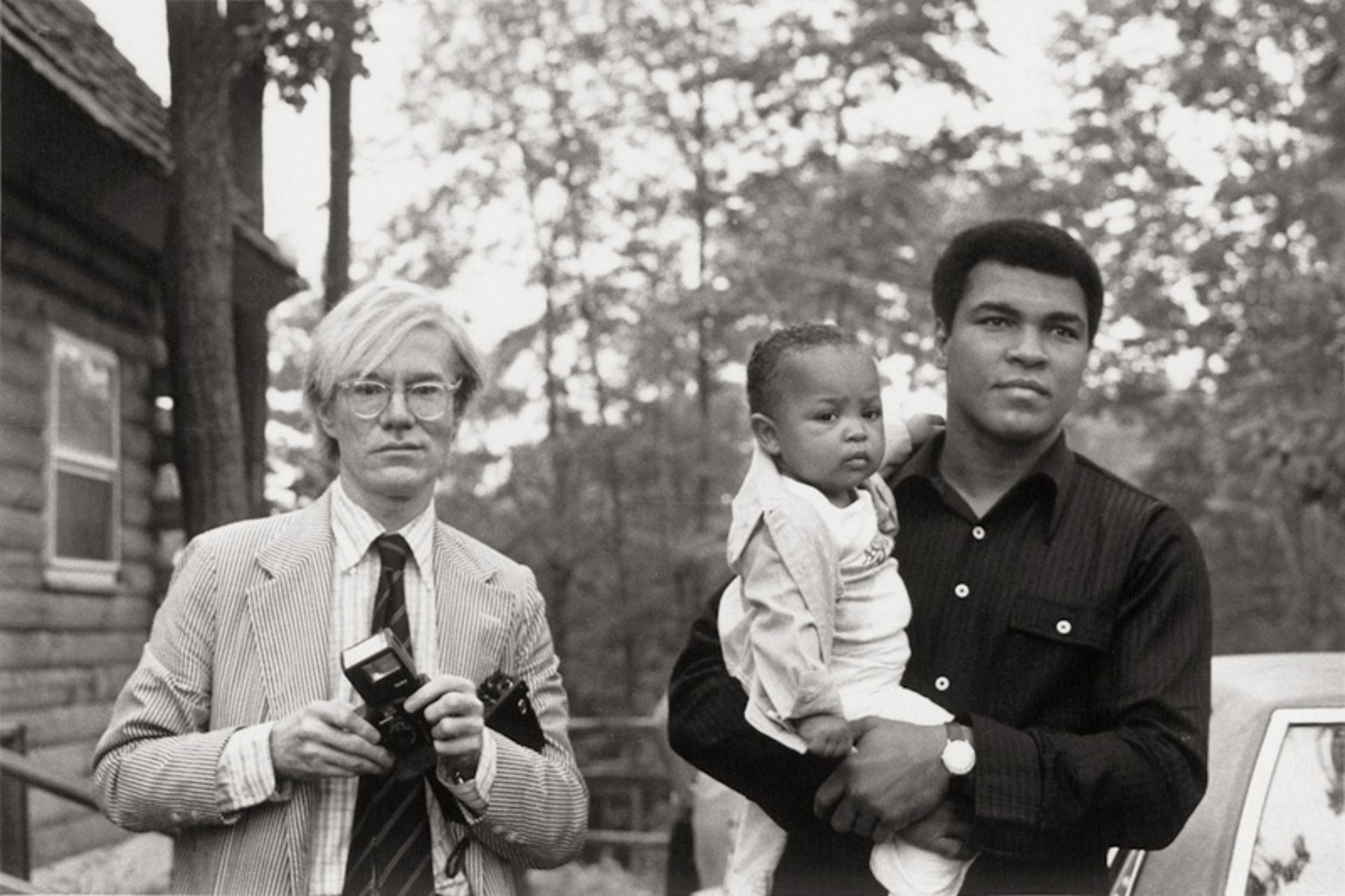 Bockris, Victor: Andy Warhol, Mohammed Jr. and Mr. Ali at Fighter's Heave...