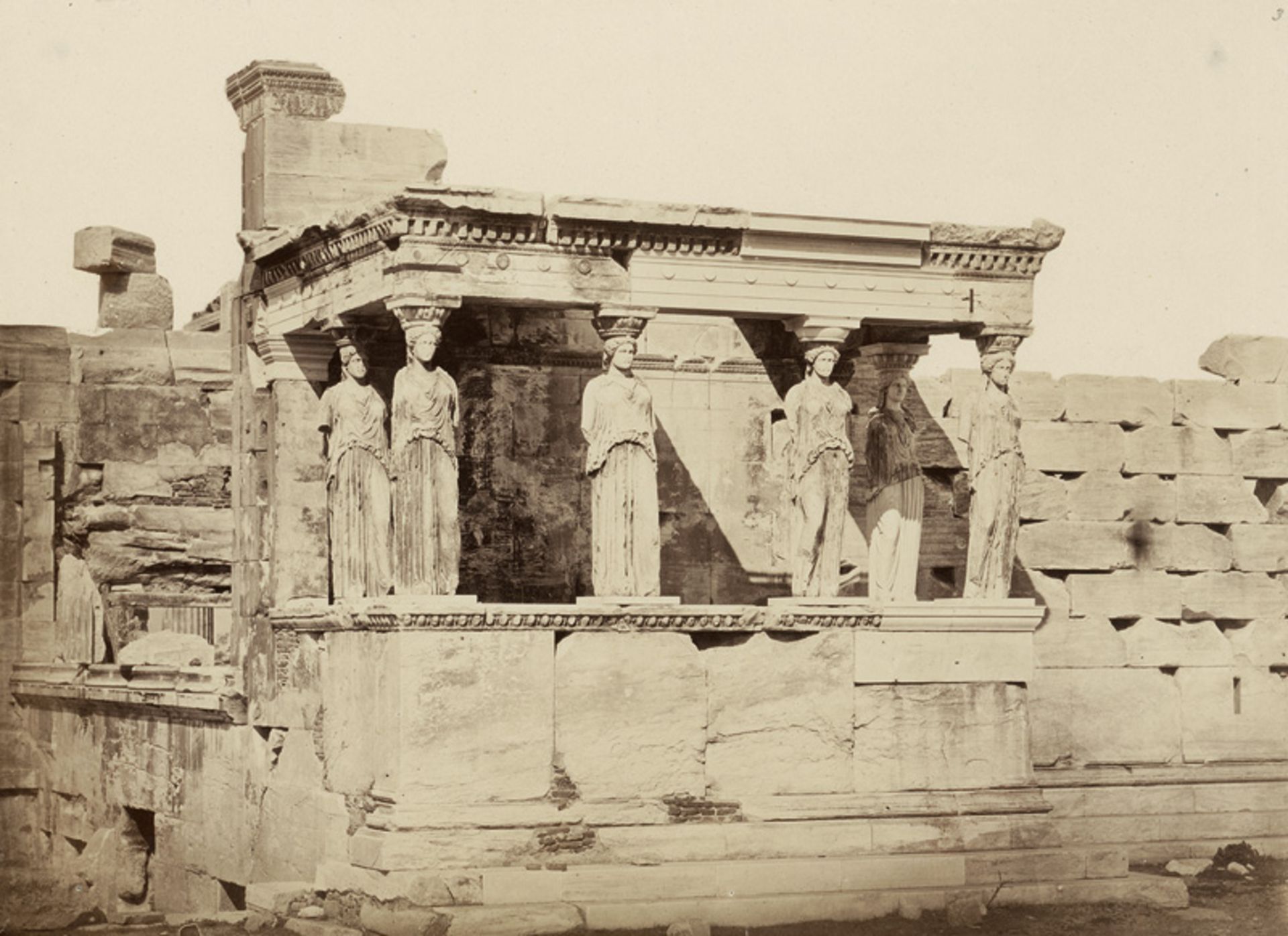 Konstantinou, Dimitrios: View of the Acropolis seen from the King's Palace; Front... - Bild 2 aus 2