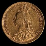 A late Victorian gold sovereign, 1890,