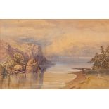 James Astbury Hammersley [1815-1869]- An upland lake,:- signed bottom right watercolour, 27 x 41.
